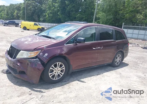 2012 Honda Odyssey Ex-L from USA, damaged, VIN 5FNRL5H69CB066962